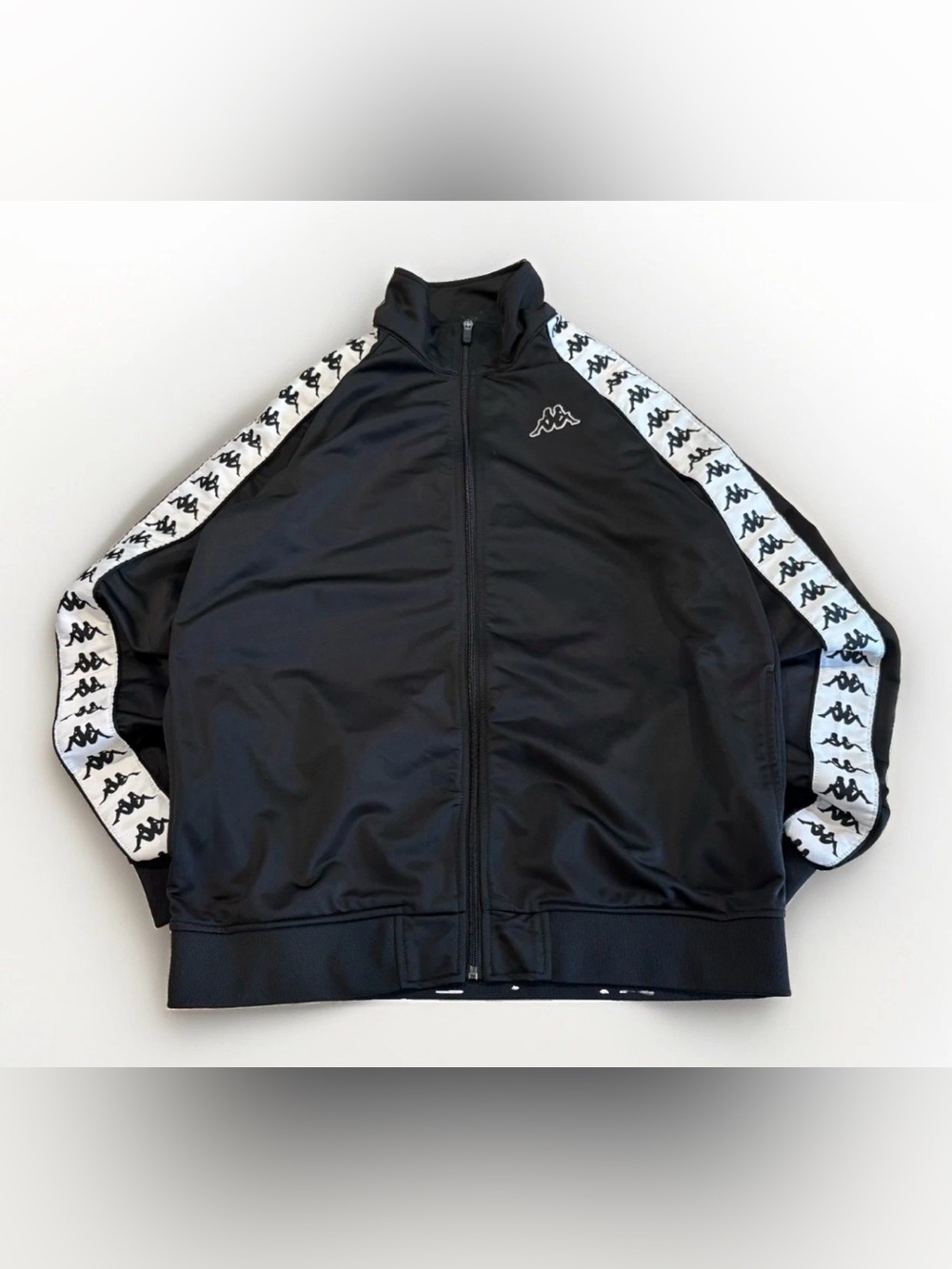 Kappa Track Jacket Banda Full Zip Logo Tape Sleeves Size Large Y2K Style
